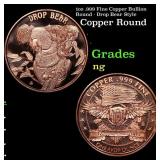 1oz .999 Fine Copper Bullion Round - Drop Bear Sty