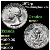 1971-p Washington Quarter 25c Grades GEM+ Unc