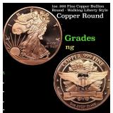 1oz .999 Fine Copper Bullion Round - Walking Liber