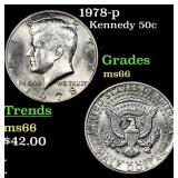 1978-p Kennedy Half Dollar 50c Grades GEM+ Unc