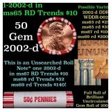 BU Shotgun Lincoln 1c roll, 2002-d 50 pcs Bank Wra