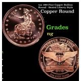 1oz .999 Fine Copper Bullion Round - Seated Libert