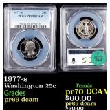 1977-s Proof Washington Quarter 25c pr69 dcam PCGS