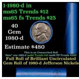 BU Shotgun Jefferson 5c roll, 1980-d 40 pcs Bell T