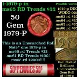 BU Shotgun Lincoln 1c roll, 1979-p 50 pcs Riggs Na