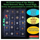 20 Great Coins of the World, hand selected, many t