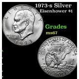 1973-s Silver Eisenhower Dollar 1 Grades GEM++ Unc