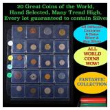 20 Great Coins of the World, hand selected, many t
