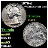 1976-d Washington Quarter 25c Grades GEM+ Unc