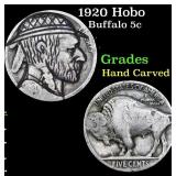 1920 Hobo Buffalo Nickel 5c Grades Hand Carved