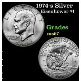 1974-s Silver Eisenhower Dollar 1 Grades GEM++ Unc