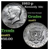1982-p Kennedy Half Dollar 50c Grades GEM Unc