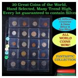 20 Great Coins of the World, hand selected, many t