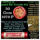 BU Shotgun Lincoln 1c roll, 1979-p 50 pcs Riggs Na