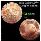 1oz .999 Fine Copper Bullion Round - Apollo 11 Sty