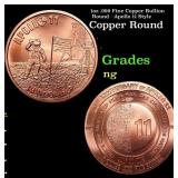 1oz .999 Fine Copper Bullion Round - Apollo 11 Sty