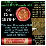 BU Shotgun Lincoln 1c roll, 1979-p 50 pcs Riggs Na