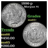 1896-p Morgan Dollar $1 Grades GEM+ Unc