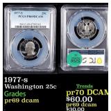 1977-s Proof Washington Quarter 25c pr69 dcam PCGS