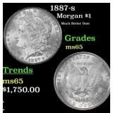 1887-s Morgan Dollar $1 ms65 SEGS