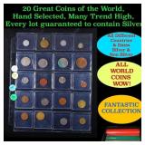 20 Great Coins of the World, hand selected, many t