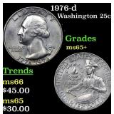 1976-d Washington Quarter 25c Grades GEM+ Unc