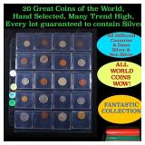 20 Great Coins of the World, hand selected, many t