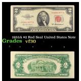 1953A $2 Red Seal United States Note Grades vf++