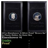 1971-s Eisenhower $1 Silver Proof "Brown Ike" In P