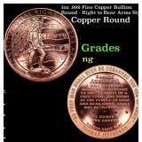 1oz .999 Fine Copper Bullion Round - Right to Bear