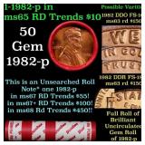 BU Shotgun Lincoln 1c roll, 1982-p 50 pcs Dunbar W