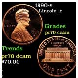 1990-s Proof Lincoln Cent 1c pr70 dcam SEGS