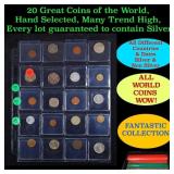 20 Great Coins of the World, hand selected, many t