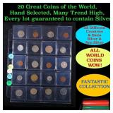 20 Great Coins of the World, hand selected, many t