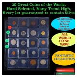 20 Great Coins of the World, hand selected, many t