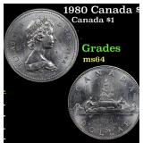 1980 Canada $1 Canada Dollar 1 Grades Choice Unc