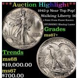 ***Major Highlight*** 1942-p Walking Liberty Half