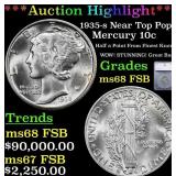 ***Major Highlight*** 1935-s Mercury Dime Near Top