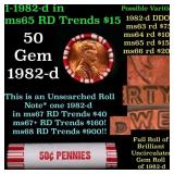 BU Shotgun Lincoln 1c roll, 1994-p 50 pcs Bank Wra