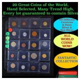 20 Great Coins of the World, hand selected, many t