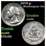 1970-p Washington Quarter 25c Grades GEM+ Unc