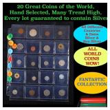 20 Great Coins of the World, hand selected, many t