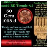 BU Shotgun Lincoln 1c roll, 1998-d 50 pcs Great Co