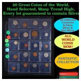 20 Great Coins of the World, hand selected, many t