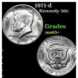 1971-d Kennedy Half Dollar 50c Grades GEM+ Unc