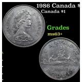 1986 Canada $1 Canada Dollar 1 Grades Select+ Unc