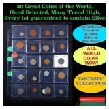 20 Great Coins of the World, hand selected, many t