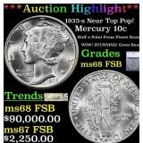 ***Major Highlight*** 1935-s Mercury Dime Near Top