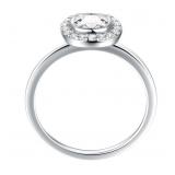 Decadence sterling Silver 5mm Round Halo Engagemen