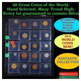 20 Great Coins of the World, hand selected, many t